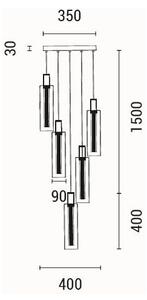 Lampadario LED a sospensione con filo LED/38W/230V 3000K