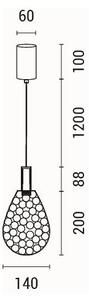 Lampadario LED a sospensione con filo LED/6,3W/230V 3000K oro diametro 14 cm