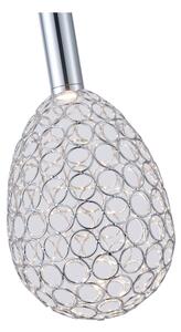 Lampadario LED a sospensione con filo LED/6,3W/230V 3000K cromo lucido diametro 14 cm