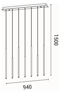 Lampadario LED a sospensione con filo LED/16W/230V 3000K