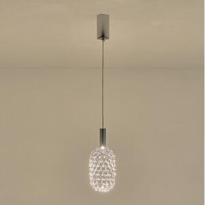 Lampadario LED a sospensione con filo PERFORATO LED/6,3W/230V 3000K cromo lucido diametro 13 cm