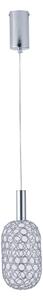 Lampadario LED a sospensione con filo PERFORATO LED/6,3W/230V 3000K cromo lucido diametro 13 cm