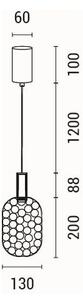 Lampadario LED a sospensione con filo PERFORATO LED/6,3W/230V 3000K oro diametro 13 cm