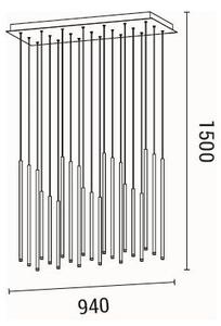 Lampadario LED a sospensione con filo LED/47W/230V 3000K