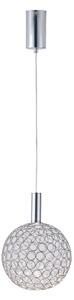 Lampadario LED a sospensione con filo PERFORATO LED/6,3W/230V 3000K cromo lucido diametro 20 cm