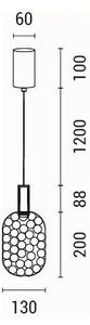 Lampadario LED a sospensione con filo PERFORATO LED/6,3W/230V 3000K cromo lucido diametro 13 cm