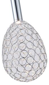 Lampadario LED a sospensione con filo LED/6,3W/230V 3000K cromo lucido diametro 14 cm
