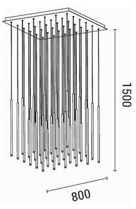 Lampadario LED a sospensione con filo LED/72W/230V 3000K