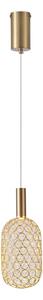 Lampadario LED a sospensione con filo PERFORATO LED/6,3W/230V 3000K oro diametro 13 cm