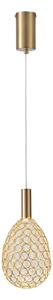 Lampadario LED a sospensione con filo LED/6,3W/230V 3000K oro diametro 14 cm