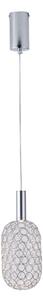 Lampadario LED a sospensione con filo PERFORATO LED/6,3W/230V 3000K cromo lucido diametro 13 cm