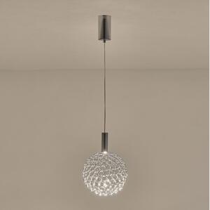 Lampadario LED a sospensione con filo PERFORATO LED/6,3W/230V 3000K cromo lucido diametro 20 cm