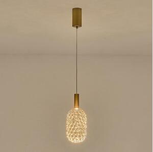 Lampadario LED a sospensione con filo PERFORATO LED/6,3W/230V 3000K oro diametro 13 cm
