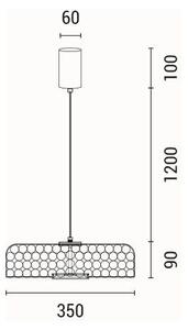 Lampadario LED a sospensione con filo LED/10W/230V 3000K oro diametro 35 cm