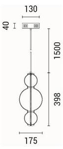 Lampadario LED a sospensione con filo LED/12,6W/230V 3000K