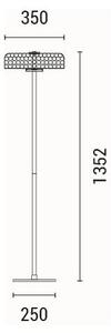 Lampada LED da terra LED/10W/230V 3000K cromo lucido
