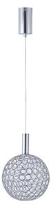Lampadario LED a sospensione con filo PERFORATO LED/6,3W/230V 3000K cromo lucido diametro 20 cm
