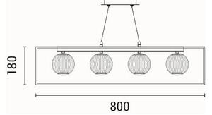 Lampadario LED a sospensione con filo LED/14W/230V 3000K