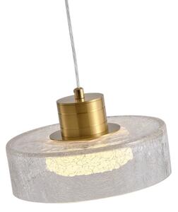 Lampadario LED a sospensione con filo LED/8W/230V 3000K oro/limpido pr. 20 cm