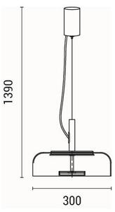 Lampadario LED a sospensione con filo LED/8W/230V 3000K diametro 30 cm