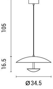 Lampadario LED a sospensione con filo LED/7W/230V 3000K diametro 34,5 cm