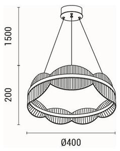 Lampadario LED a sospensione con filo FIRENZE LED/48W/230V 3000K