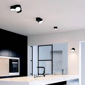 LUTEC Spot LED soffitto Stanos, CCT, 2 luci, nero
