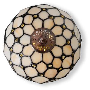 Brilagi - Lampada da tavolo Tiffany in vetro color avorio 1xE27/60W/230V