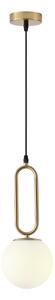Lampadario a sospensione con filo 1xE27/40W/230V ottone