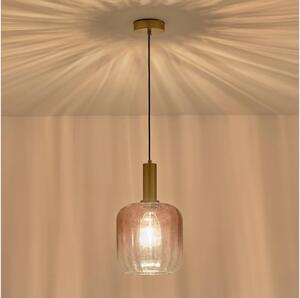 Lampadario a sospensione con filo 1xE27/15W/230V rosso/fumé diametro 20 cm