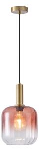 Lampadario a sospensione con filo 1xE27/15W/230V rosso/fumé diametro 20 cm