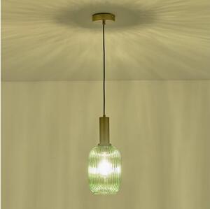 Lampadario a sospensione con filo 1xE27/15W/230V verde 13 cm