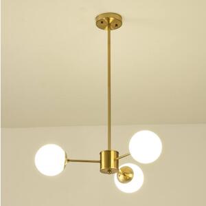 Lampadario a sospensione con supporto rigido 3xE27/40W/230V ottone