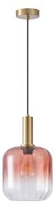 Lampadario a sospensione con filo 1xE27/15W/230V rosso/fumé diametro 20 cm