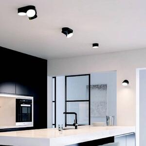 LUTEC Spot LED soffitto Stanos, CCT, 3 luci, nero