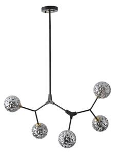 Lampadario a sospensione con supporto rigido 5xG9/15W/230V grigio