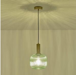 Lampadario a sospensione con filo 1xE27/15W/230V verde pr. 20 cm