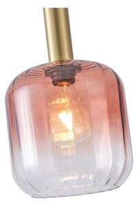 Lampadario a sospensione con filo 1xE27/15W/230V rosso/fumé diametro 20 cm