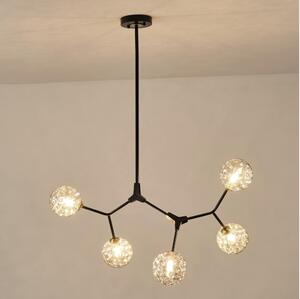 Lampadario a sospensione con supporto rigido 5xG9/15W/230V grigio
