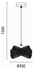 Lampadario a sospensione con filo 1xE27/40W/230V nero