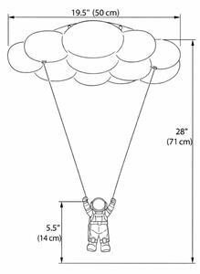 Brilagi - Plafoniera per bambini a LED ASTRO LED/77W/230V bianca