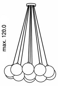 Brilagi - Lampadario sospeso con cavo GLOBE 15xE14/15W/230V bianco