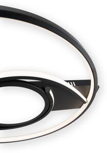 Brilagi - Plafoniera LED dimmerabile TWIRL LED/38W/230V nera + telecomando