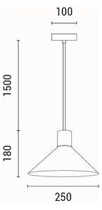 Lampadario a sospensione con filo 1xE27/15W/230V grigio
