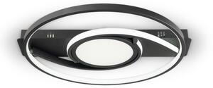 Brilagi - Plafoniera LED dimmerabile TWIRL LED/38W/230V nera + telecomando