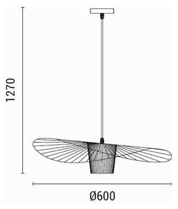Lampadario a sospensione con filo OGGI 1xE27/40W/230V nero