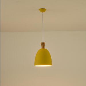 Lampadario a sospensione con filo 1xE27/15W/230V giallo diametro 23 cm