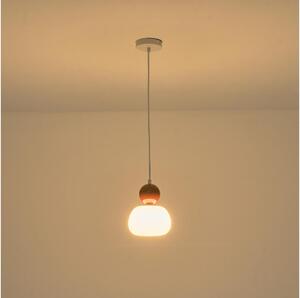 Lampadario a sospensione con filo 1xG9/7W/230V bianco/marrone