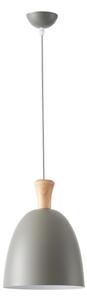 Lampadario a sospensione con filo 1xE27/15W/230V grigio diametro 23 cm
