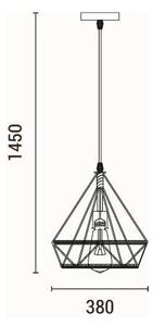 Lampadario a sospensione con filo FLARE 1xE27/15W/230V beige